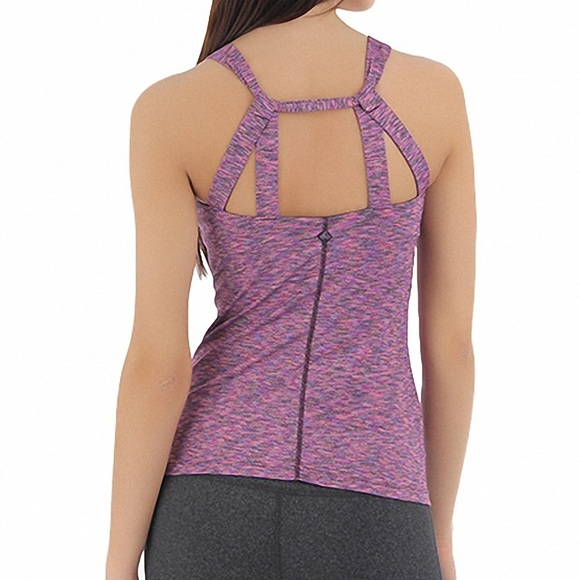 prAna Women's Medium Twyla Yoga Top Straps Stretch. Underline Support Workout - Picture 2 of 7